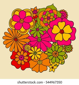 Zentangle abstract flower. Vector illustration