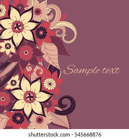 Zentangle abstract flower. Vector illustration