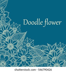 Zentangle abstract flower. Vector illustration