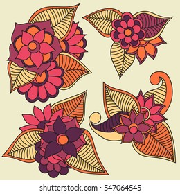 Zentangle abstract flower. Vector illustration