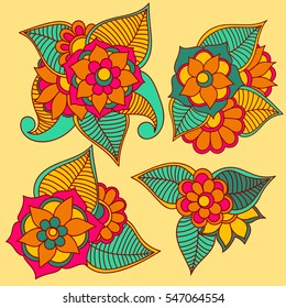 Zentangle abstract flower. Vector illustration