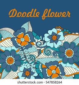 Zentangle abstract flower. Vector illustration