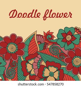 Zentangle abstract flower. Vector illustration