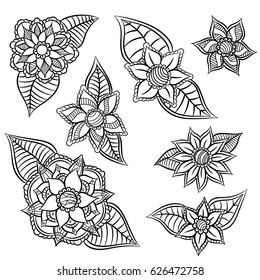 Zentangle abstract flower. Vector illustration