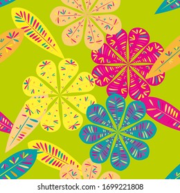 Zentangle abstract flower. Vector seamless floral pattern. Spring decoration. Vector illustration isolated. Abstract vector background. 