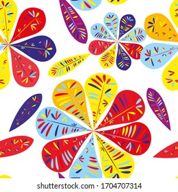 Flor abstracta de Zentangle.Vector sin fisuras, de diseño floral. Decoración primaveral. Ilustración vectorial aislada. Fondo del vector abstracto. 