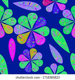 Zentangle abstract flower. Vector seamless floral pattern. Spring decoration. Vector illustration isolated. Abstract vector background. 