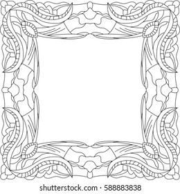 Zentangle abstract flowers.