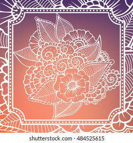 Zentangle abstract flowers. Doodle flower. Vector illustration