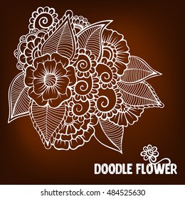 Zentangle abstract flowers. Doodle flower. Vector illustration