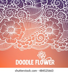 Zentangle abstract flowers. Doodle flower. Vector illustration