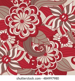 Zentangle abstract flowers. Doodle flower. Vector illustration