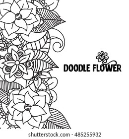 Zentangle abstract flowers. Doodle flower. Vector illustration