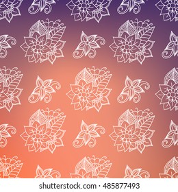 Zentangle abstract flowers. Doodle flower. Vector illustration