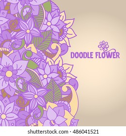 Zentangle abstract flowers. Doodle flower. Vector illustration