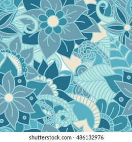 Zentangle abstract flowers. Doodle flower. Vector illustration