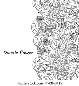 Zentangle abstract flowers. Doodle flower. Vector illustration