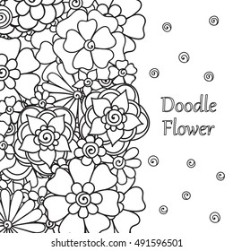Zentangle abstract flowers. Doodle flower. Vector illustration
