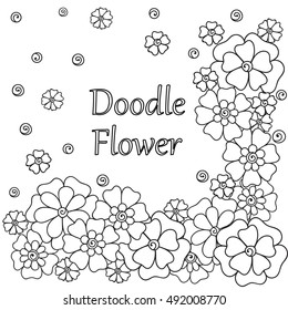Zentangle abstract flowers. Doodle flower. Vector illustration