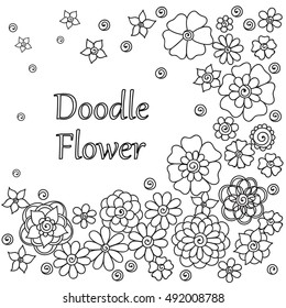 Zentangle abstract flowers. Doodle flower. Vector illustration