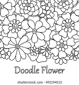 Zentangle abstract flowers. Doodle flower. Vector illustration
