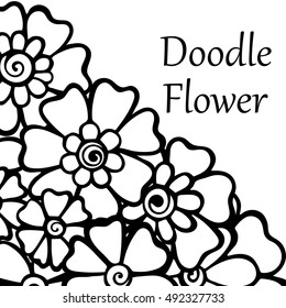 Zentangle abstract flowers. Doodle flower. Vector illustration