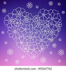 Zentangle abstract flowers. Doodle flower. Vector illustration