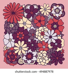 Zentangle abstract flowers. Doodle flower. Vector illustration