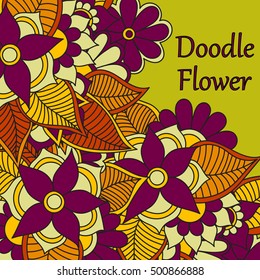 Zentangle abstract flowers. Doodle flower. Vector illustration