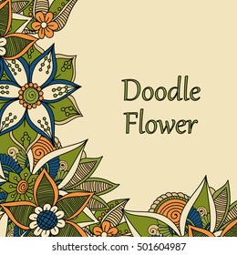 Zentangle abstract flowers. Doodle flower. Vector illustration