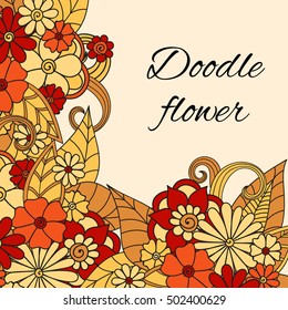 Zentangle abstract flowers. Doodle flower. Vector illustration