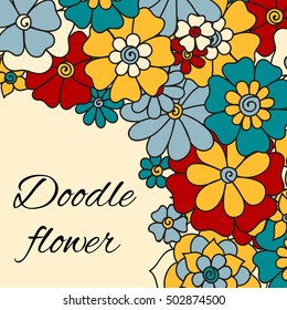 Zentangle abstract flowers. Doodle flower. Vector illustration