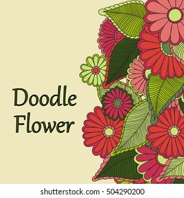 Zentangle abstract flowers. Doodle flower. Vector illustration