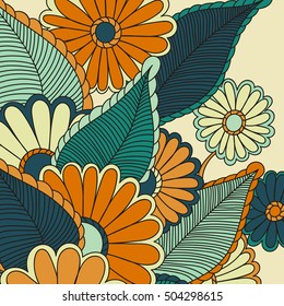 Zentangle abstract flowers. Doodle flower. Vector illustration