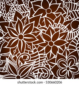 Zentangle abstract flowers. Doodle flower. Vector illustration