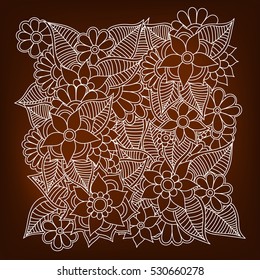 Zentangle abstract flowers. Doodle flower. Vector illustration