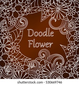 Zentangle abstract flowers. Doodle flower. Vector illustration
