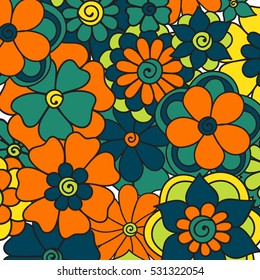Zentangle abstract flowers. Doodle flower. Vector illustration