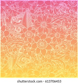 Zentangle abstract flowers. Doodle flower. Vector illustration 