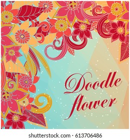 Zentangle abstract flowers. Doodle flower. Vector illustration 