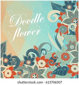 Zentangle abstract flowers. Doodle flower. Vector illustration 