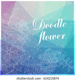 Zentangle abstract flowers. Doodle flower. Vector illustration 