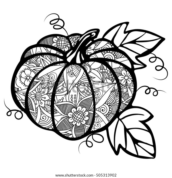 Zentangle Abstract Pumpkin Zentangle Flowers Zentangle Stock Vector ...