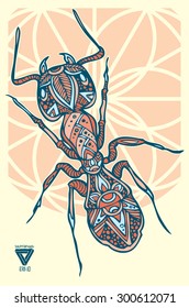 zentangle ant vector illustration
