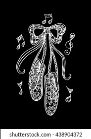 Zentangle ballet dance shoes.