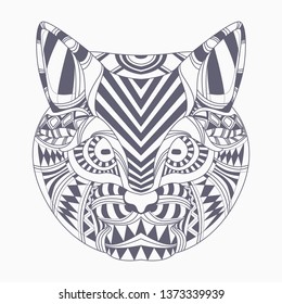zentangle of cat head