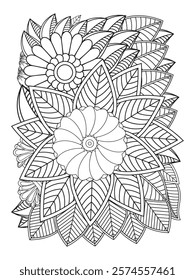 Zentangle Coloring Pages -for Adult