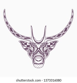 zentangle of deer
