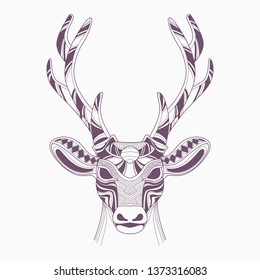 zentangle of deer