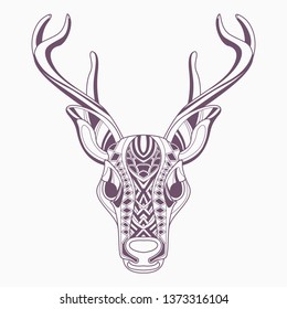 zentangle of deer